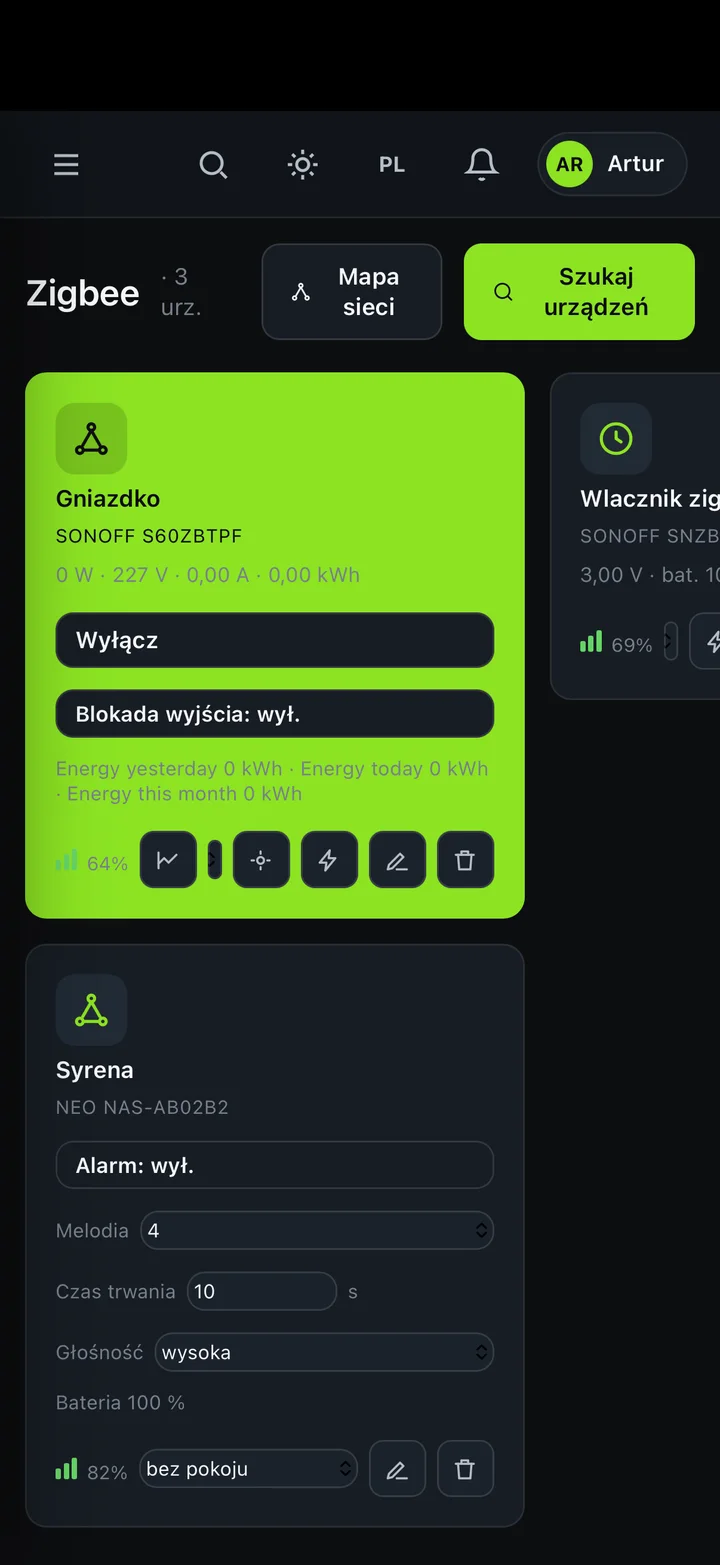 DomelOS Home — Zigbee